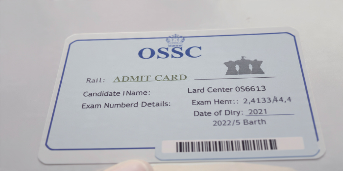 OSSC Admit Card